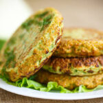 vegetable cutlets with cabbage on a plate